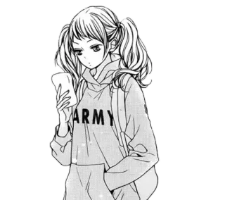 😐 ARMY Gadis anime, Manga, Ekor kuda, Tentara, Remaja, Lucu telegram sticker