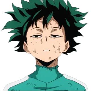 🤨 Izuku Midoriya My Hero Academia Anime, Junge, Grüne Haare, Sommersprossen, My Hero Academia, Deku telegram sticker