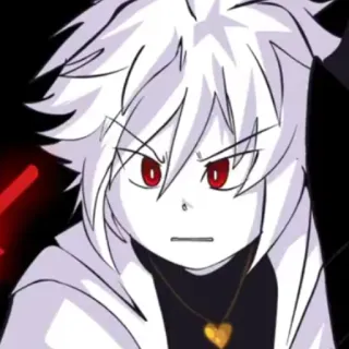 🌺 Cross Sans Anime, Manga, Capelli Bianchi, Occhi Rossi, Cartone Animato telegram sticker