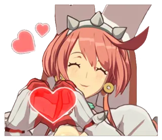 💕 Ramlethal Valentine Guilty Gear Anime, Guilty Gear, Valentine, Amor, Corazón whatsapp sticker