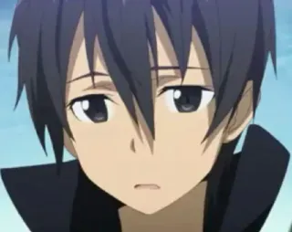 ⚔ Kirito Sword Art Online anime, cartoon, character, kirito, sword art online telegram sticker