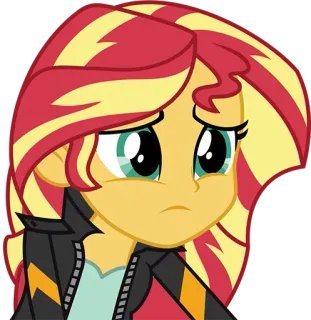🙁 Sunset Shimmer My Little Pony: Equestria Girls サンセットシマー, マイリトルポニー, エクエストリア・ガールズ, アニメキャラクター whatsapp sticker