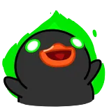 🔥 pássaro, desenho animado, pato, feliz, acenando, animal telegram sticker