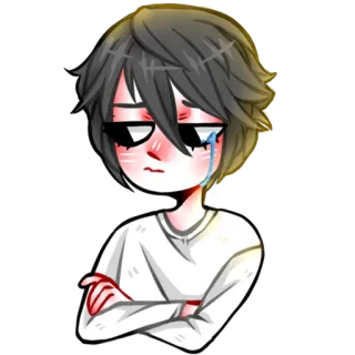 😢 L Lawliet Death Note Anime, Death Note, L Lawliet, Manga, Detektif, Sedih, Menangis whatsapp sticker