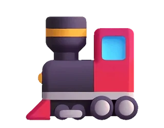 🚂 treno, locomotiva, trasporto, ferrovia, veicolo, giocattolo, rosso, treno a vapore telegram sticker