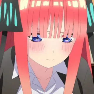 🍷 Nino Nakano The Quintessential Quintuplets Anime, Garota, Fofa, Nino Nakano, The Quintessential Quintuplets, Personagem whatsapp sticker