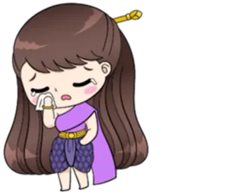 😿 chorando, triste, mulher, desenho, chateada, lacrimosa telegram sticker