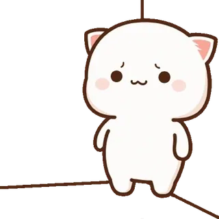 💬 милый, кот, животное, стикер, мультфильм telegram sticker
