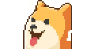 😊 Doge собака, мем, пиксель арт, Doge, смешно, интернет мем telegram sticker