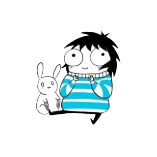 ☺️ cartoon, bunny, character, illustration telegram sticker