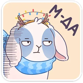 🤦 M·ΔΑ kambing, natal, liburan, tanduk, lampu, hewan telegram sticker