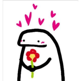 ☁️ любовь, сердце, цветок, человечек, мультфильм whatsapp sticker