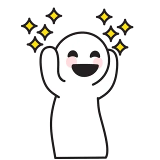 ✨ happy, joyful, sparkles, cartoon, emoji, cute, positive telegram sticker