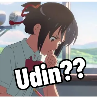 🤔 Udin?? Anime, Ragazza, Domanda, Dubbio, Manga telegram sticker