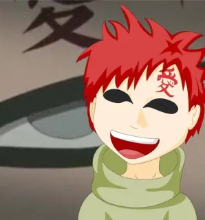😂 Gaara Naruto 愛 anime, manga, gaara, naruto, fanart, cartoon, character telegram sticker