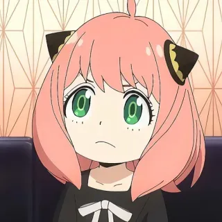 😕 Anya Forger Spy x Family anime, spy x family, anya forger, cute, cartoon, character, illustration telegram sticker
