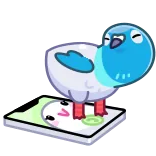 🍑 นก, นกพิราบ, อนิเมะ, การ์ตูน, น่ารัก, สัตว์ telegram sticker