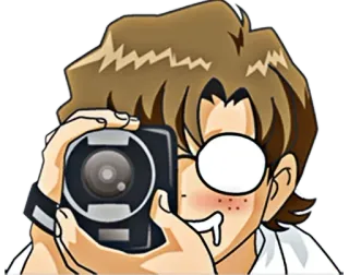 🔷 Anime, Fotocamera, Fotografia, Cartoni animati, Maschio telegram sticker