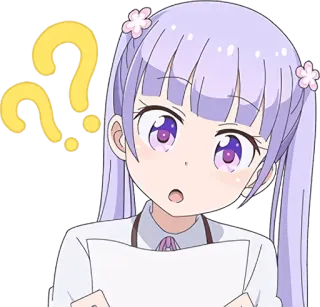 ❓ Anime, Pregunta, Personaje, Lindo, Dibujos animados telegram sticker