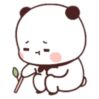 📍 Panda, Triste, Animal, Dessin animé, Mignon telegram sticker