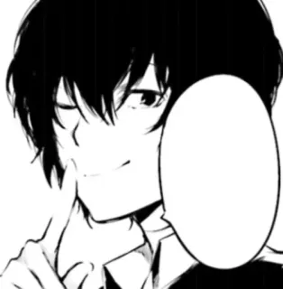 😉 Dazai Osamu Bungou Stray Dogs anime, manga, dazai osamu, bungou stray dogs, uśmieszek, uśmiechający się telegram sticker