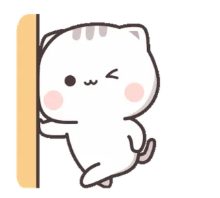 🎭 кот, милый, каваи, мультфильм, животное, наклейка telegram sticker