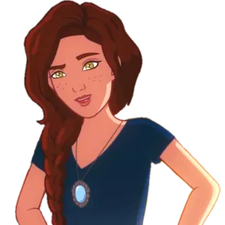 🤨 Cartoon, Frau, Mädchen, Figur, Animiert, Illustration whatsapp sticker