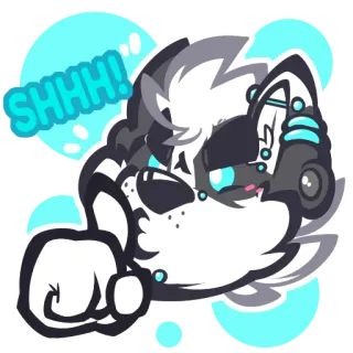 🤐 SHHH! 동물, 음소거, 쉿, 조용한, 털 telegram sticker