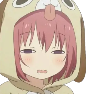 😨 anime, cartone animato, cane, assonnato, carino telegram sticker
