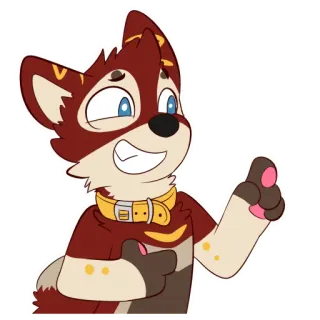 👉 furry, animal, dibujo animado, perro, lindo, alegre telegram sticker