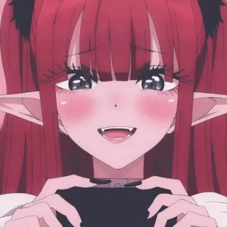 😆 Marin Kitagawa My Dress-Up Darling anime, cute, elf, gamer, happy, kawaii, girl telegram sticker