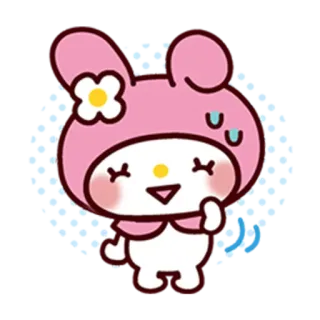 😅 My Melody My Melody, Sanrio, cute, kawaii, sticker, cartoon telegram sticker