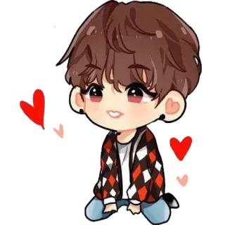 😍 스티커, 만화, 하트, 귀여운, 애니메이션, 카와이 telegram sticker