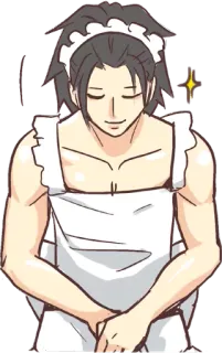 Man Maid (not a butler) ENG :: @line_stickers telegram stickers