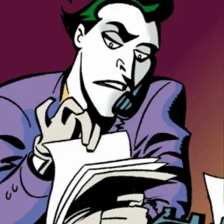 📎 Joker Joker, Bösewicht, DC Comics, Comics, Cartoon, Verbrecher, Clown telegram sticker