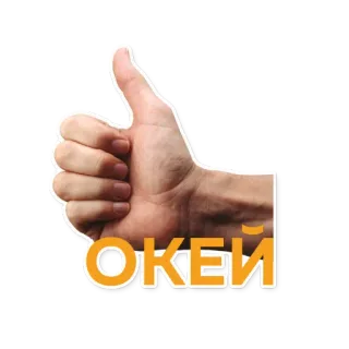 👍 ОКЕЙ ok, pollice in su, russo, accordo, approvazione telegram sticker