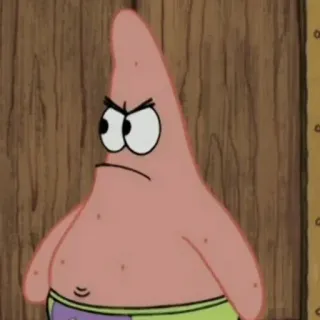 ✨ Patrick Star SpongeBob SquarePants 派大星, 海绵宝宝, 卡通, 生气, 尼克儿童频道, 粉色, 角色 telegram sticker