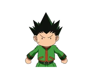 🟢 Gon Freecss Hunter x Hunter アニメ, 漫画, ゴン, Hunter x Hunter, ちびキャラ, マンガ, 怒り telegram sticker