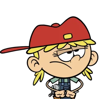 😕 Lana Loud The Loud House dessin animé, fille, Lana, bruyant, mécano telegram sticker