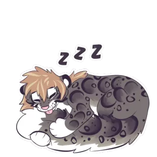 💤 zzz dormindo, gato, felino, desenho animado, animal, fofo telegram sticker
