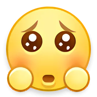 🦇 Emoji, Triste, Suppliant, Visage, Expression telegram sticker
