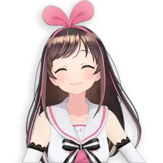 😊 Kizuna AI Anime, Youtuber Virtual, Kizuna Ai, Fofo, Sorriso, Rosa whatsapp sticker