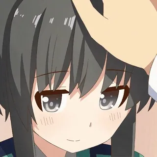 😊 anime, girl, head pat, cute, kawaii telegram sticker