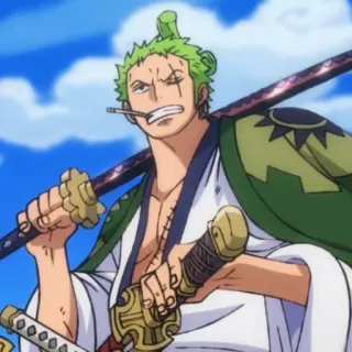 😡 Zoro One Piece Anime, Spadaccino, Pirata, Roronoa, Combattimento telegram sticker