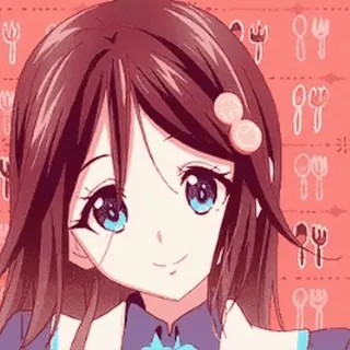 😁 anime girl, cute, cartoon, female, animated, character, portrait telegram sticker