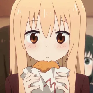 🍣 Anime, Manga, Lindo, Comida, Chica, Comiendo telegram sticker