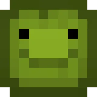 🙂 Pixel art, Verde, Rosto, Quadrado, Simples, Fofo telegram sticker