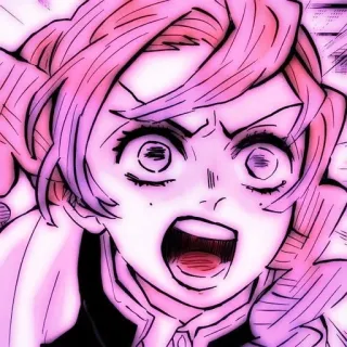 ❤️ Mitsuri Kanroji Demon Slayer Anime, Manga, Demon Slayer, Mitsuri Kanroji, Merah Muda, Marah telegram sticker