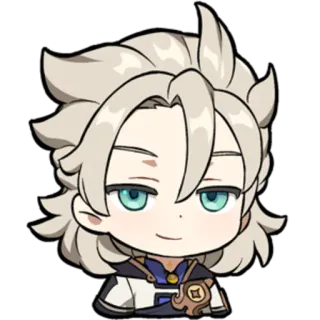 ⭐️ Albedo Genshin Impact anime, video game, character, albedo, genshin impact, chibi telegram sticker
