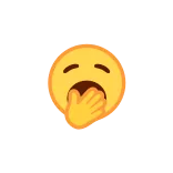 🥱 emoji, yawning, tired, bored, sleepy, face telegram sticker